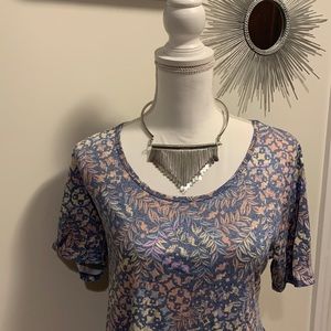 LuLaRoe Pastels Short Sleeve Tunic Top
